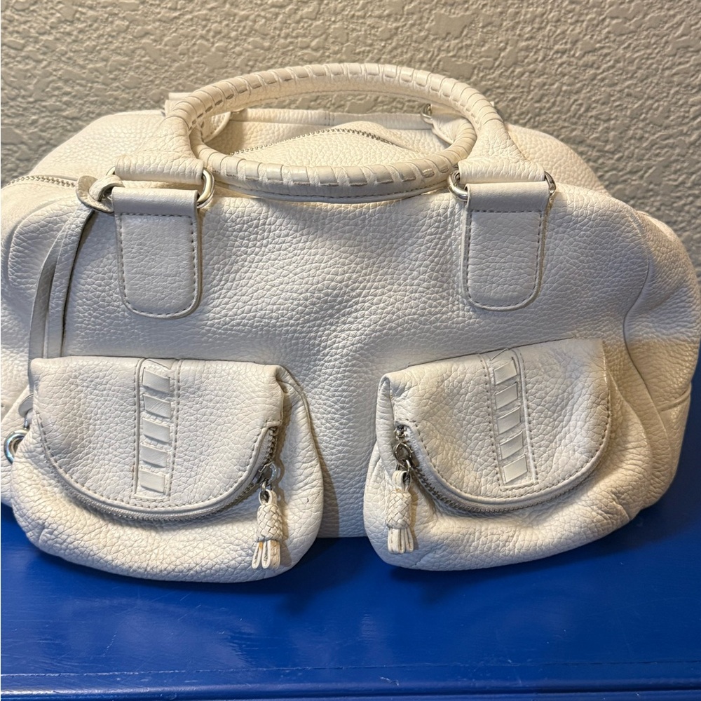 Brighton White Satchel Bag